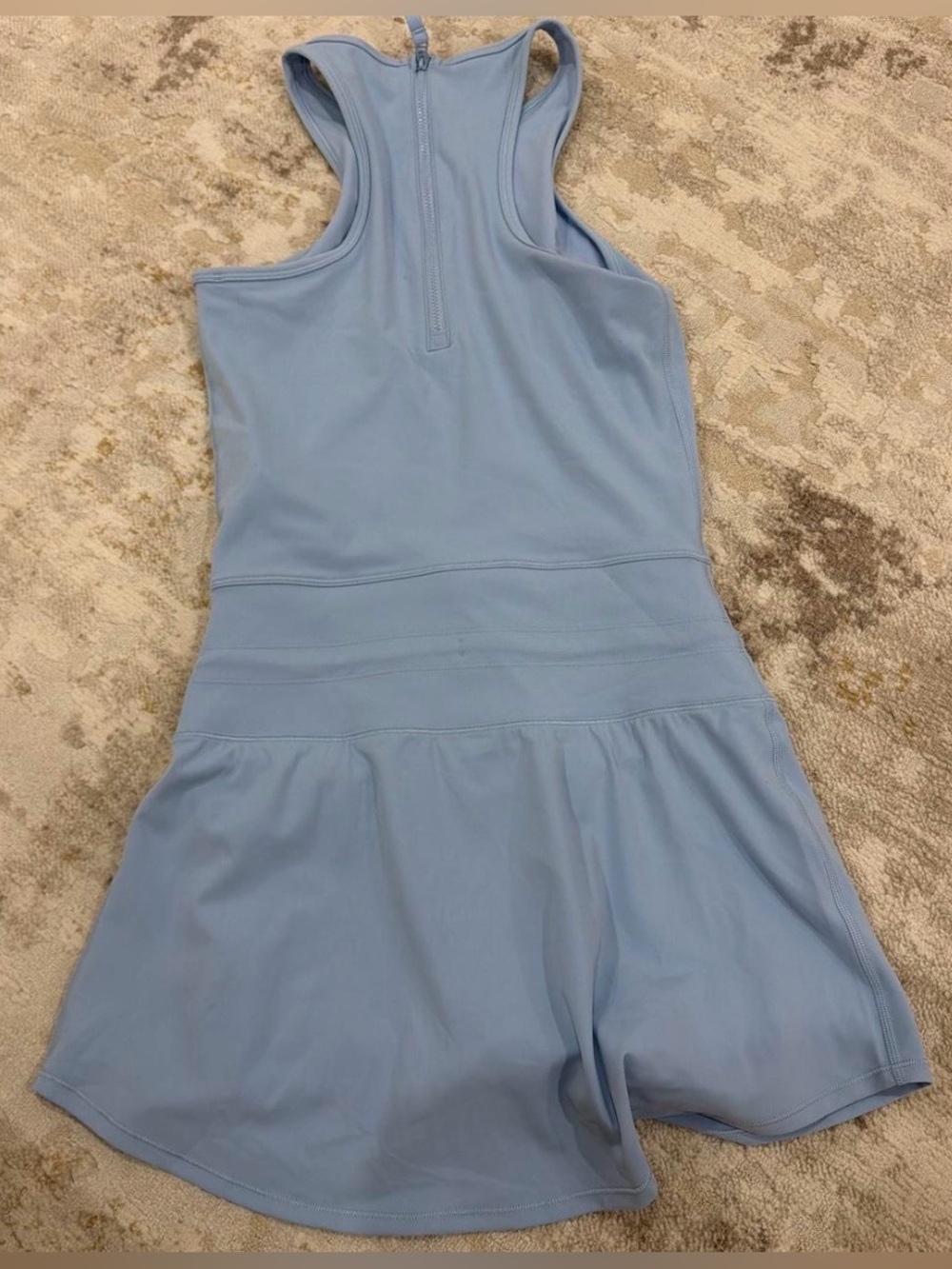 Vuori Daily Tennis Athletic Drawstring Tank Dress Surf Blue - Picture 4 of 7